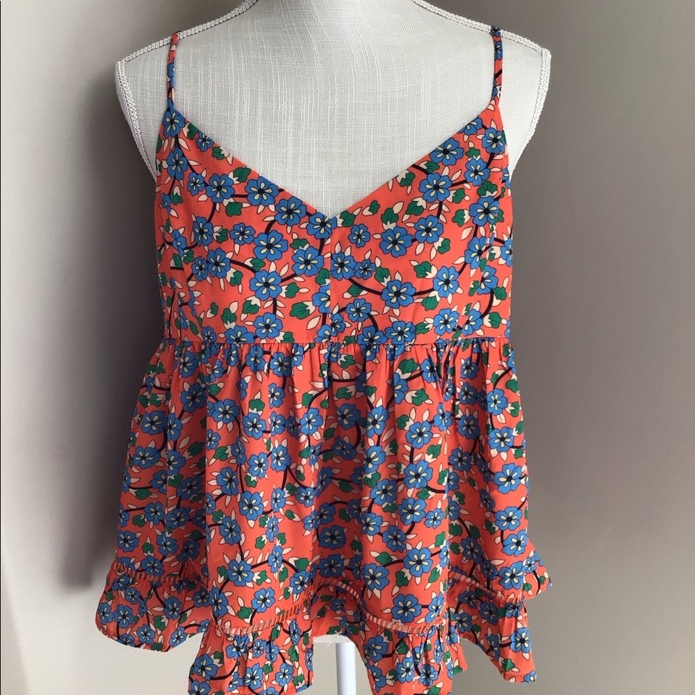 NWT floral babydoll top, medium